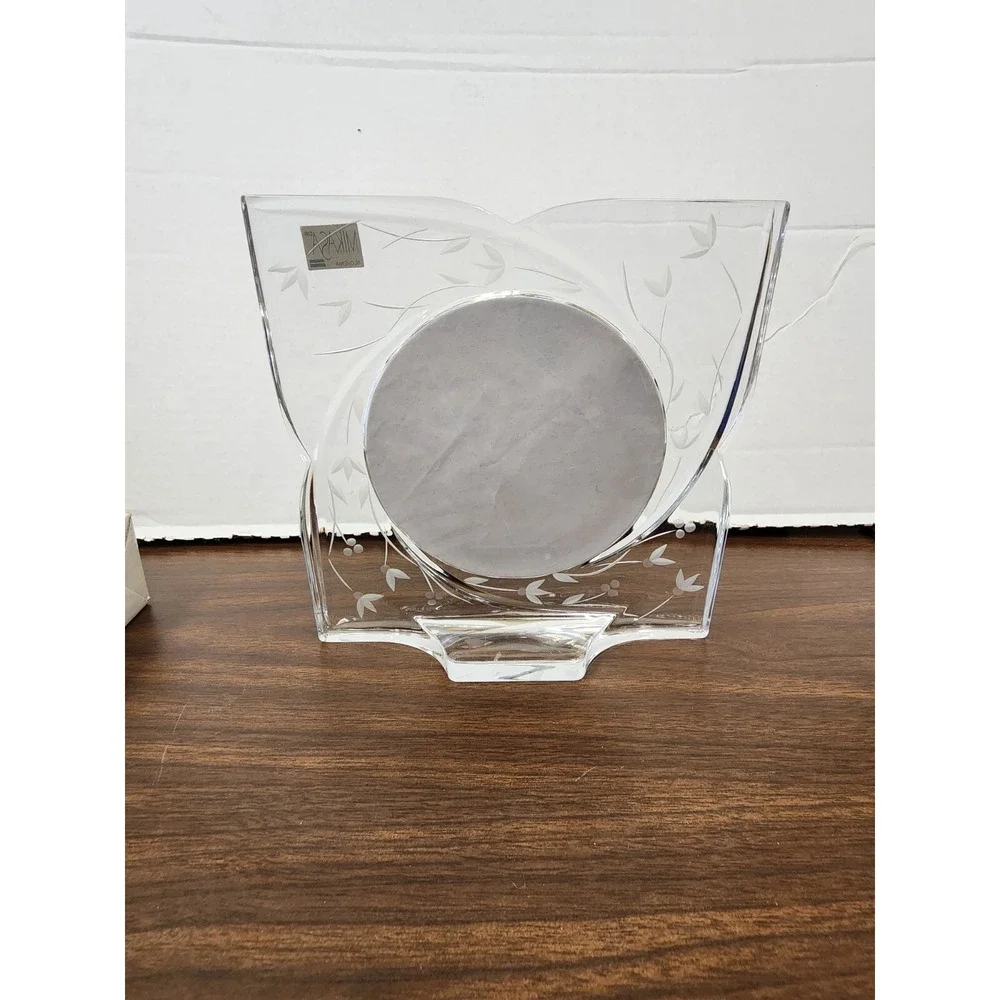 Mikasa Etched Frosted Floral Thick Glass Frame Square 8